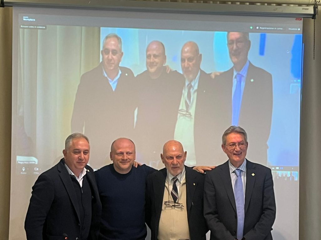 Nuovo segretario Generale con Vicesegretario, Segretario uscente e Presidente FGU